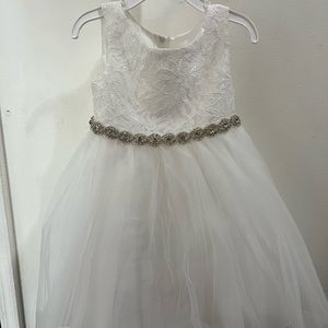 Toddler girl white dress